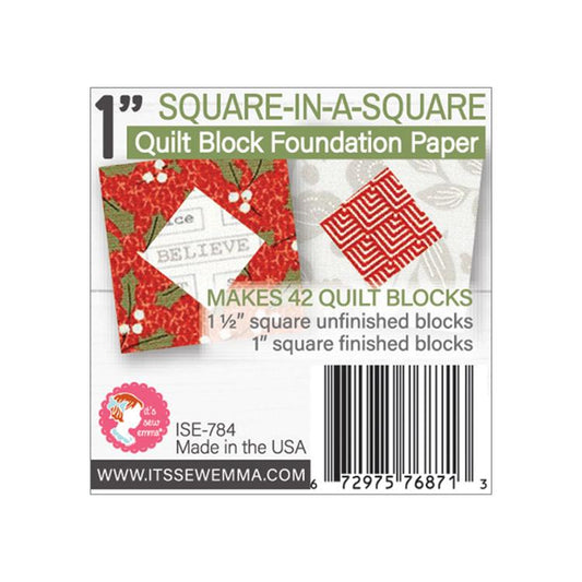 1" Square In Square Fndn Paper ISE 784 Its Sew Emma