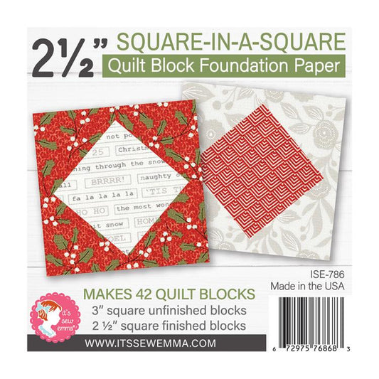 2.5" Square In Square Fndn Papr ISE 786 Its Sew Emma