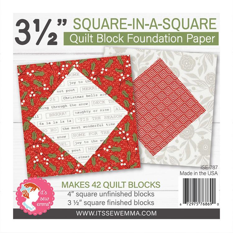 3.5" Square In Square Fndn Papr ISE 787 Its Sew Emma