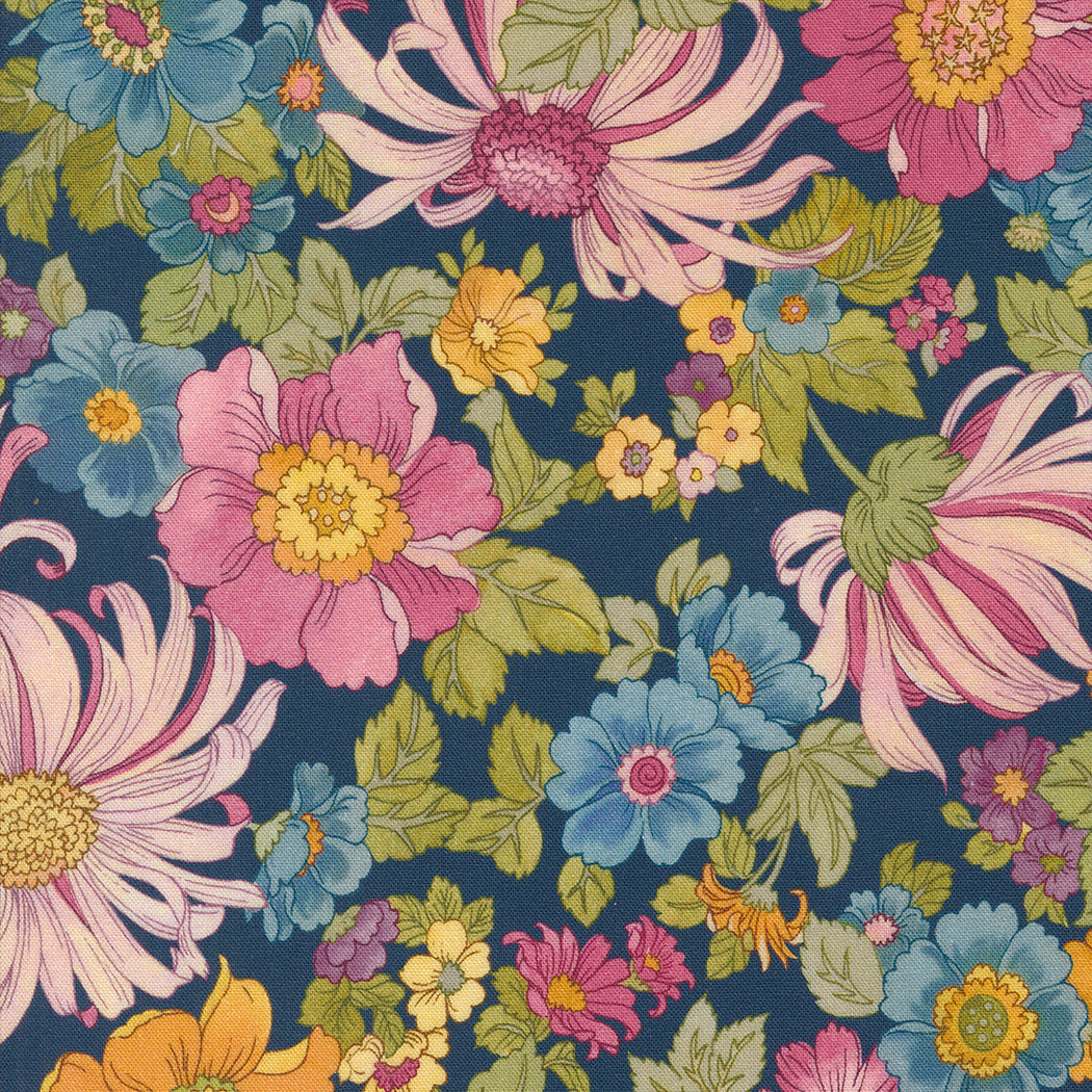 Chelsea Garden Navy 33740 12 Moda Fabrics
