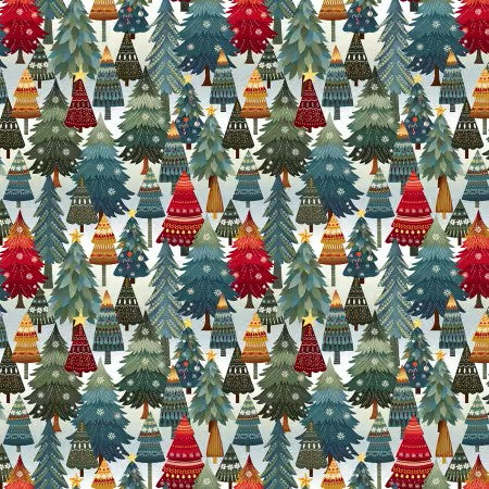 Ice Blue Multi Stacked Trees 6 inches