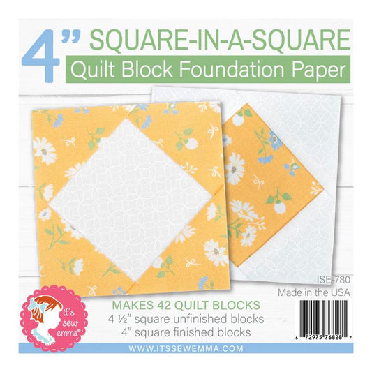 4" Square In Square Fndn Paper ISE 780 Its Sew Emma