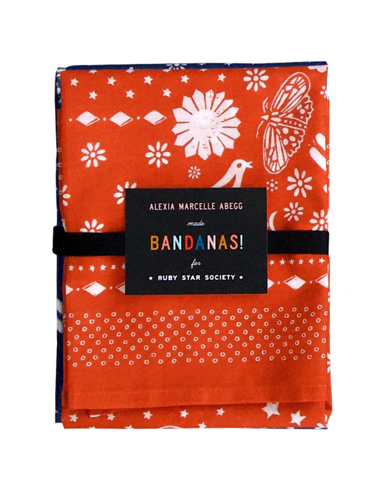 Bandana Set of 2 Navy/Persimmon