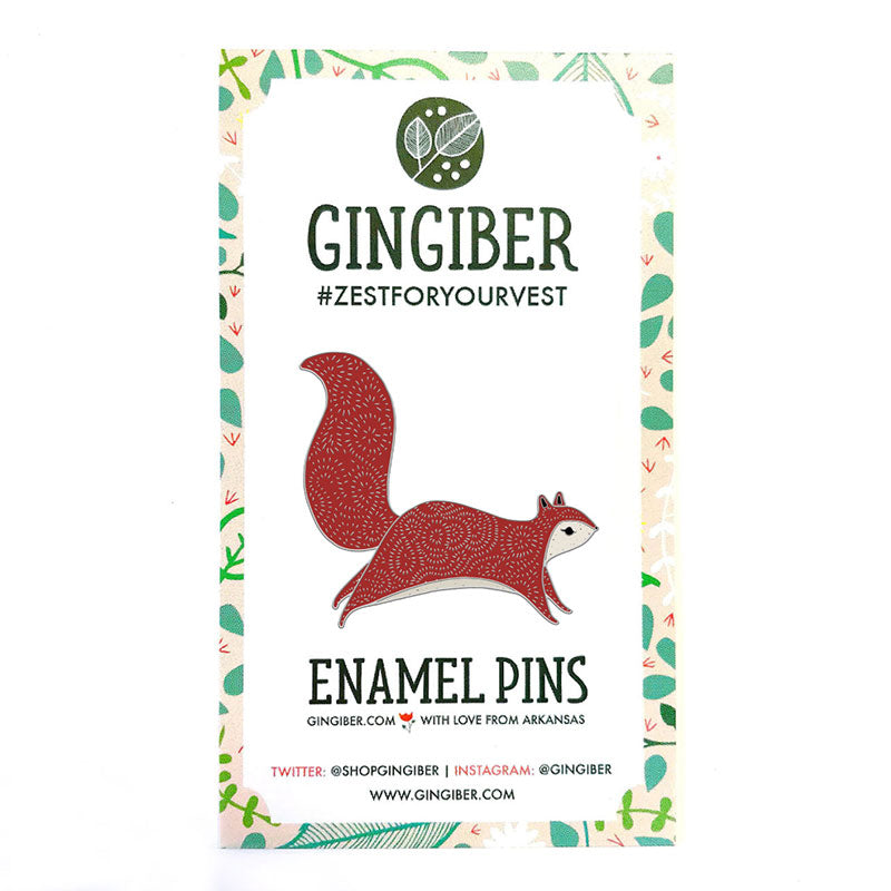 Bramble Enamel Pin Squirrel