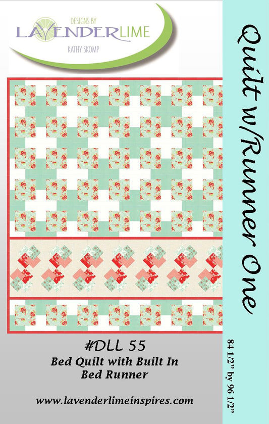 Bed Quilt with Built In Runner - PDF Download