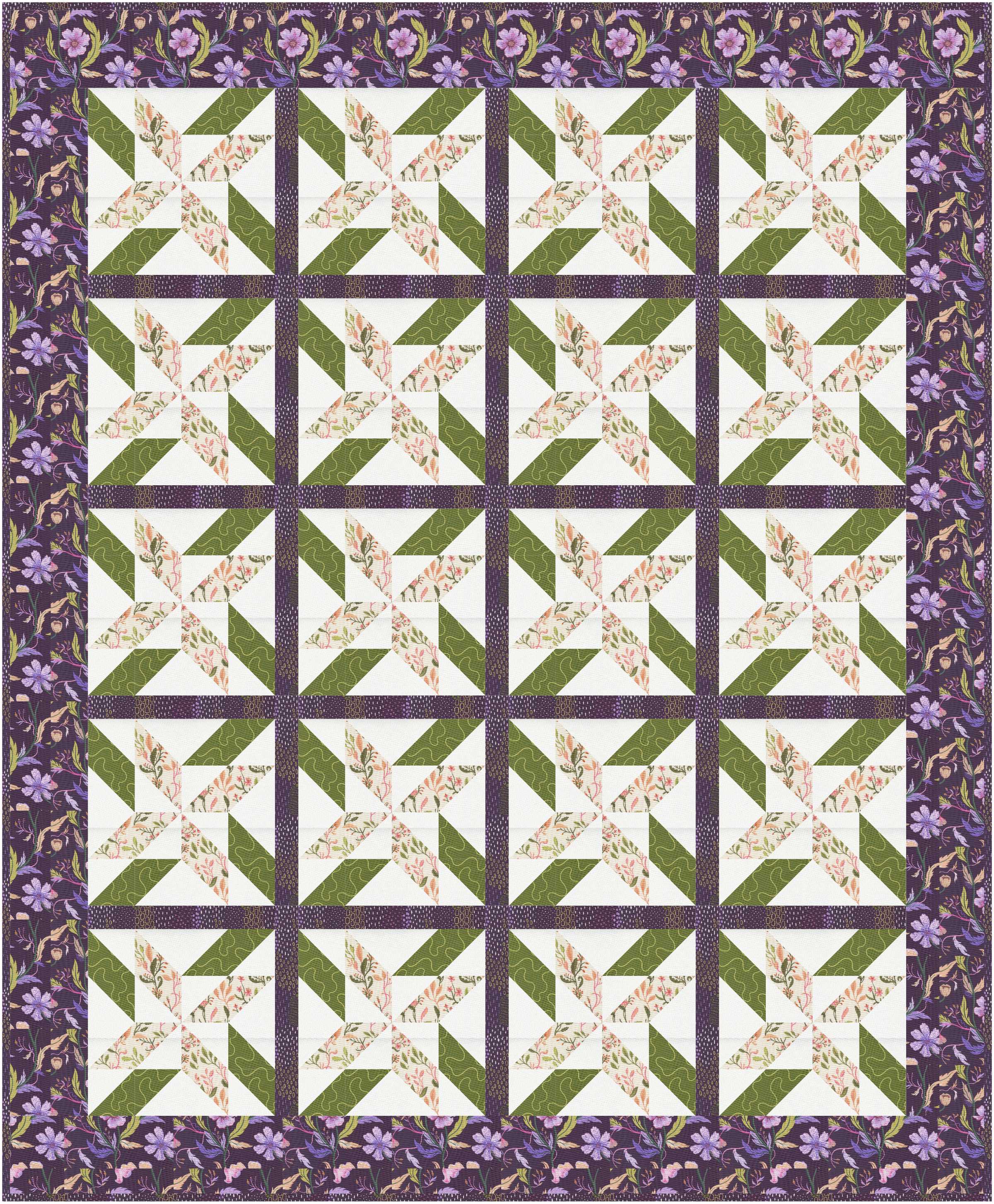 KIT- Five Fabric Favorites Quilt 1 Kit – Lavender Lime Quilts