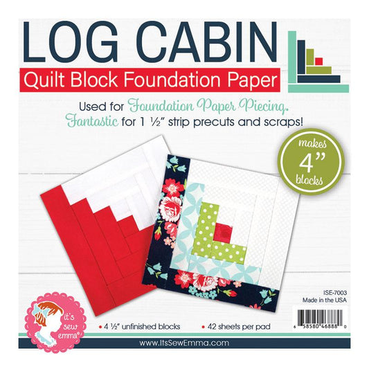 4" Log Cabin Foundation Paper ISE 7003 Its Sew Emma