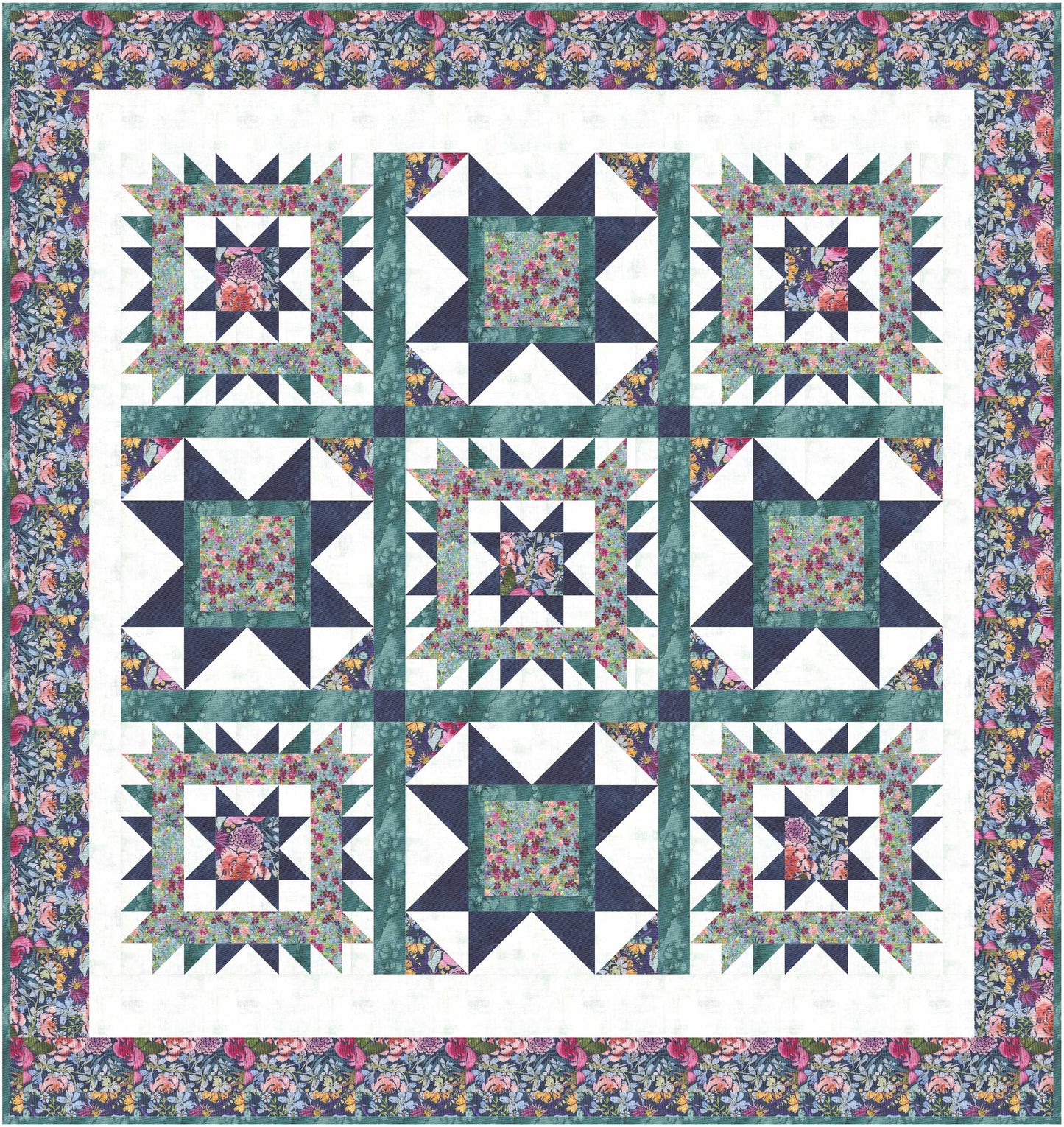 KIT- Five Fabric Favorites Quilt 4 Kit