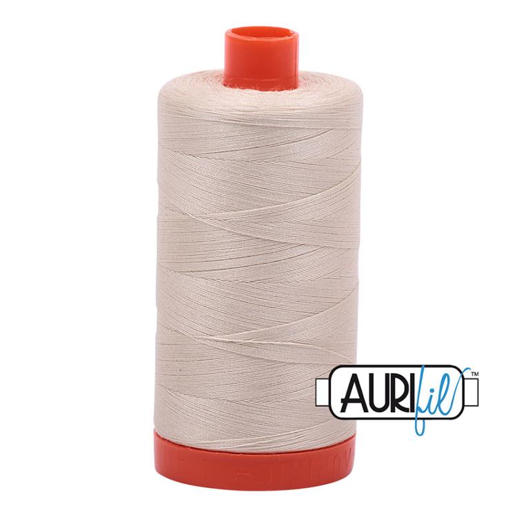 Cotton Mako Thread 50wt 1300m (Color: 2310 Light Beige)