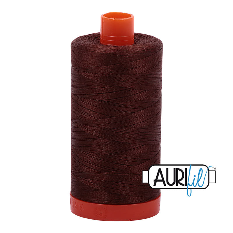 Cotton Mako Thread 50wt 1300m (Color: 2360 Chocolate)