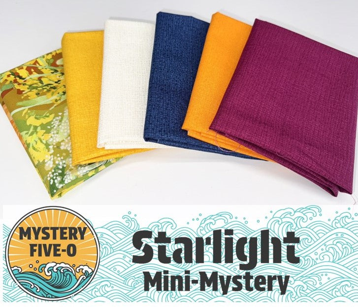Mystery Five-0 Lavender Lime Quilts and Design's Starlight (6) Fat Quarter Bundle #13