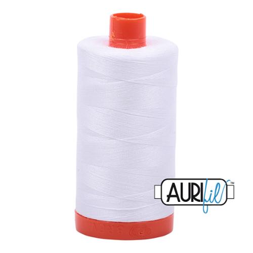 Cotton Mako Thread 50wt 1300m (Color: 2024 White)