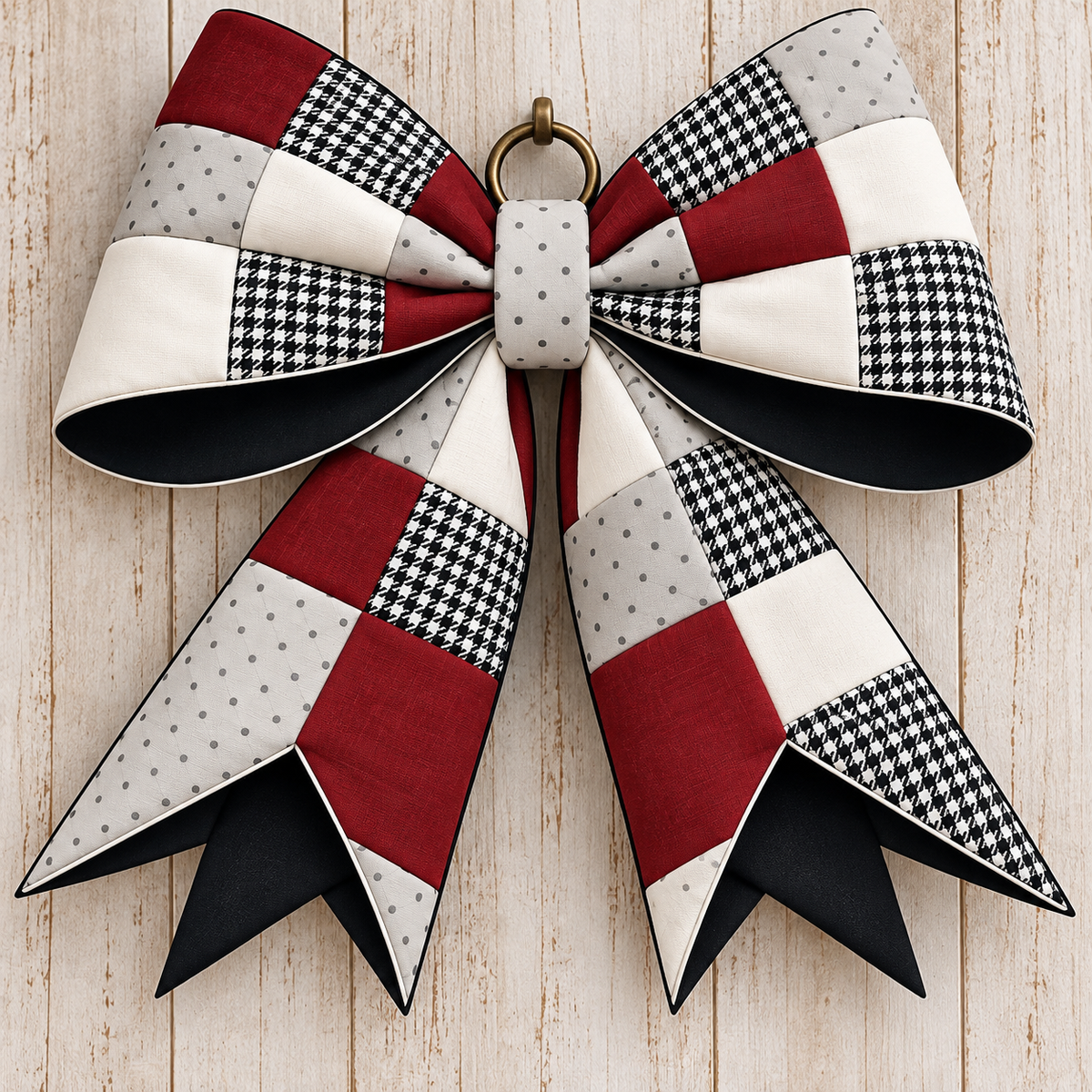 The Big Giant Quilted Bow Kit – Crimson Houndstooth (Hybrid Style)