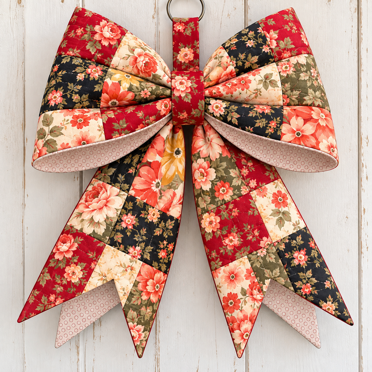 Big Giant Quilted Bow Kit – Crimson Garden (Hybrid Style)