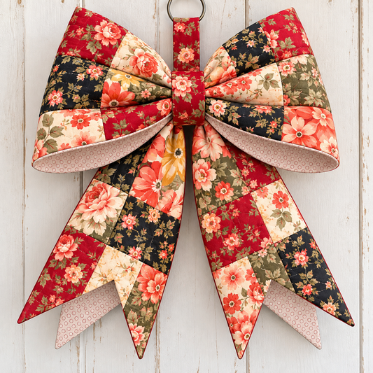 Big Giant Quilted Bow Kit – Crimson Garden (Hybrid Style)