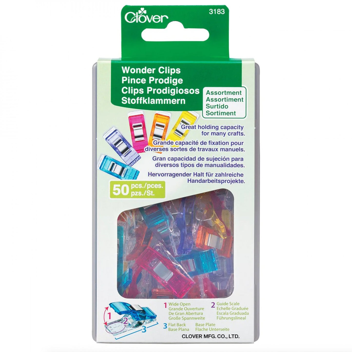 Wonder Clips Asst Colors 50pc