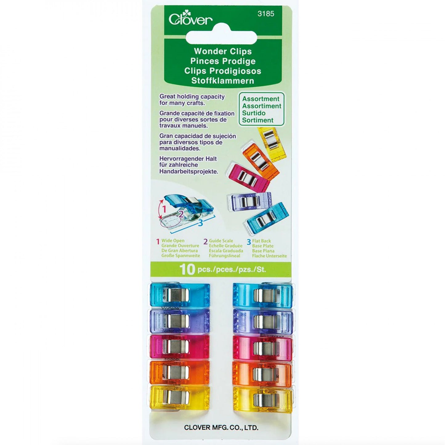 Wonder Clips Asst. Colors 10pc