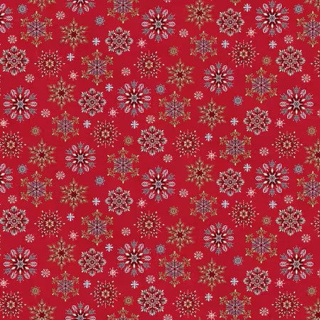 Red Multi Snowflakes 6 inches