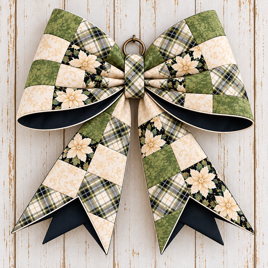 Big Giant Quilted Bow Kit – Winter Evergreen (Hybrid Style)