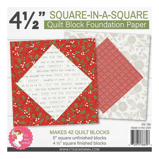 4.5" Square In Square Fndn Papr ISE 788 Its Sew Emma