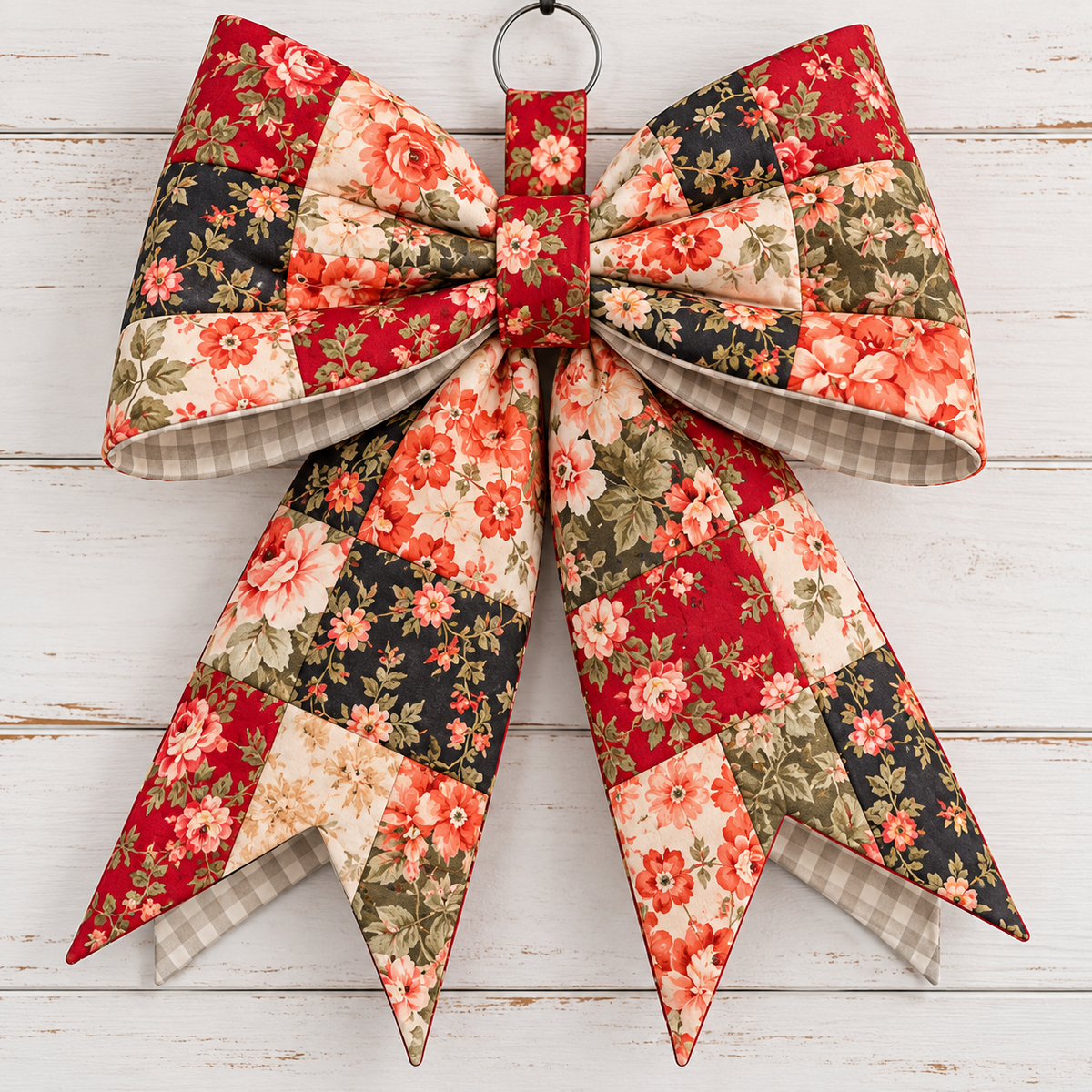 Big Giant Quilted Bow Kit – Vintage Rose (Hybrid Style)