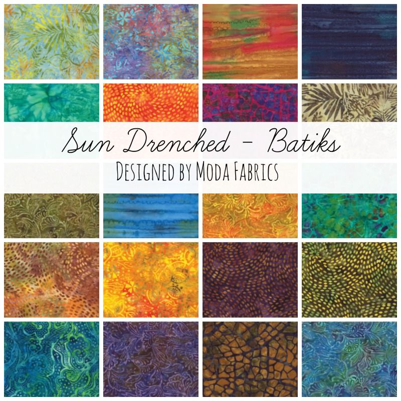 QB-Moda Fabrics-Sun Drenched Batiks