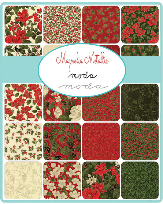 QB-Moda Fabrics-Magnolia Metallic