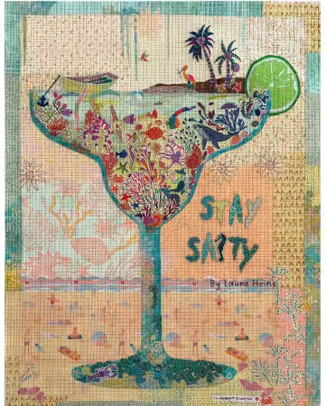 Stay Salty Margarita Collage Pattern by Laura Heine