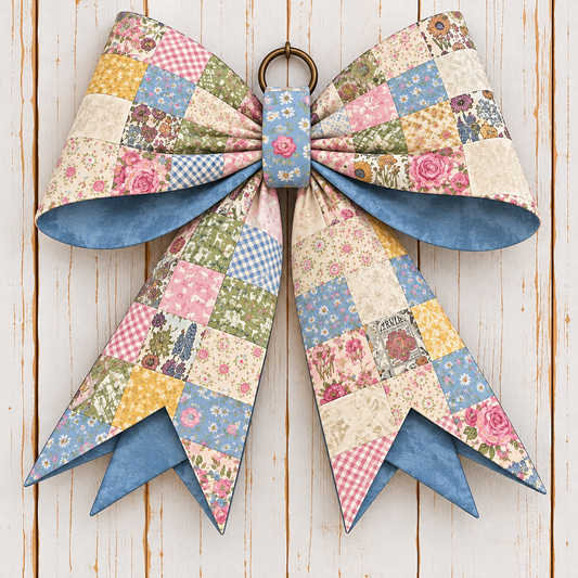 Patchwork Quilted Bow Kit – Cottage Garden (Hybrid Style)