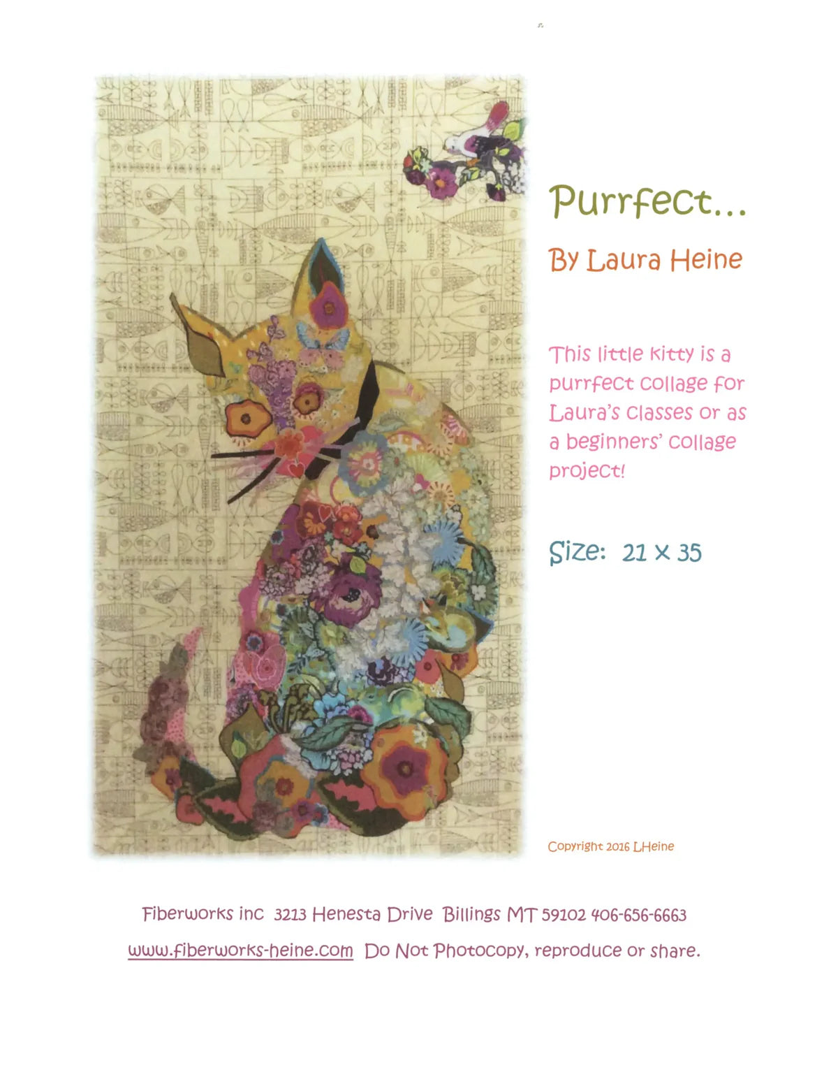 Purrfect… Collage Pattern by Laura Heine