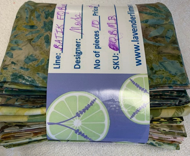 Batik Fat Quarter Bundle- Moda Fabrics – Lavender Lime Quilts