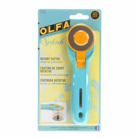 45MM Splash Olfa Rotary Cutter Lime Aqua (RTY-2/C)