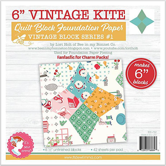 6" Vintage Kite Foundation Papr ISE 792 Its Sew Emma
