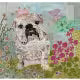 My Girl Bulldog Collage Pattern by Laura Heine