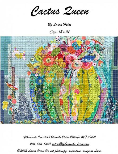 Cactus Queen Collage Pattern by Laura Heine