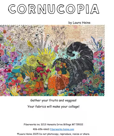 Cornucopia Collage Pattern by Laura Heine