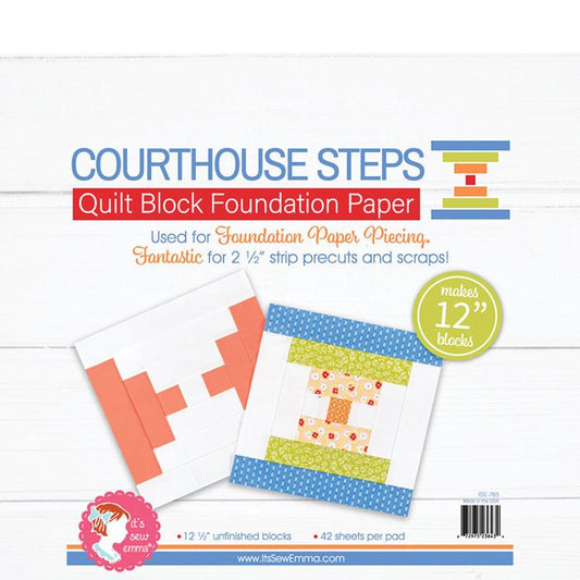 Courthouse Steps 12" Fndn Paper ISE 765 Its Sew Emma