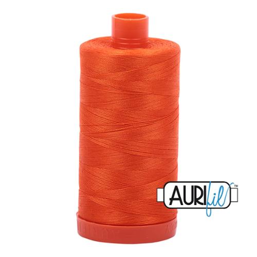 Cotton Mako Thread 50wt 1300m (Color: 1104 Neon Orange)