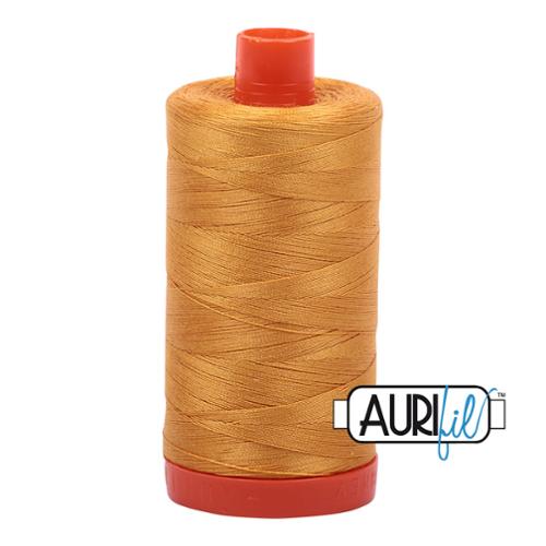 Cotton Mako Thread 50wt 1300m (Color: 2140 Mustard)