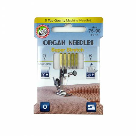 Organ Needles Super Stretch Assortment 75, 90