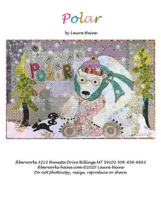 Polar The Bear Collage Pattern by Laura Heine