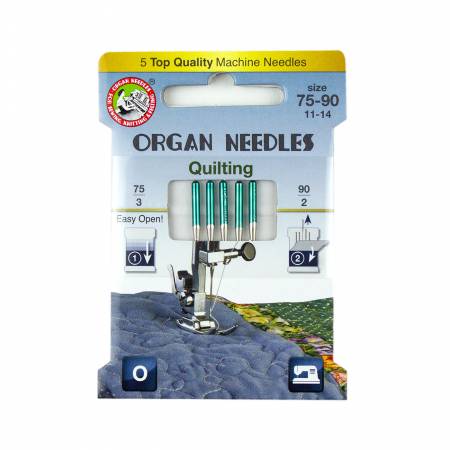 Organ Needles Quilting Assortment (3ea 75, 2ea 90)