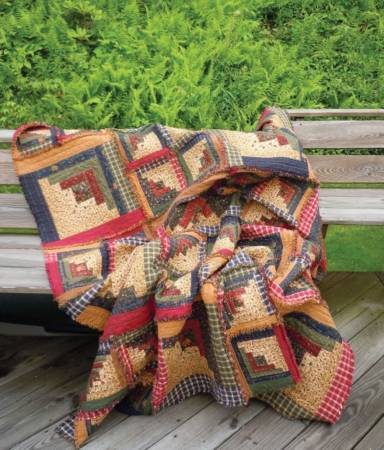 Pattern- Country Log Cabin Rag Quilt