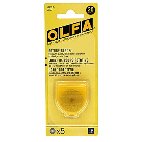 28MM Olfa Rotary Blade Refill- 5 count (RB28-5)