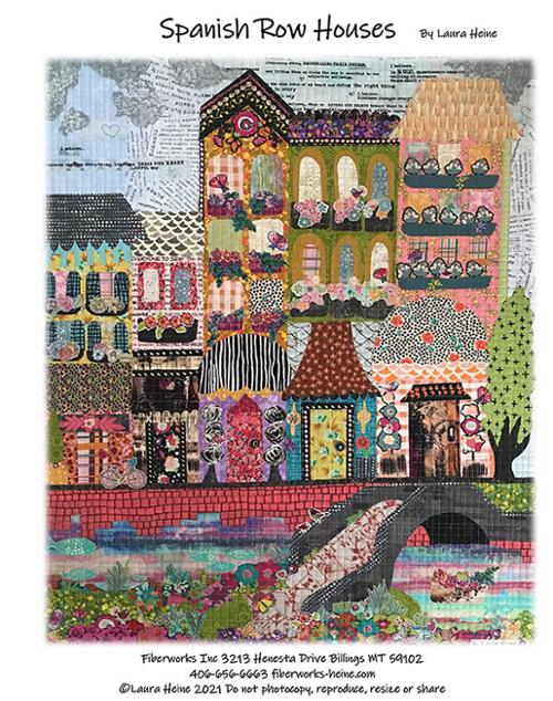 Spanish Row Houses Collage Pattern