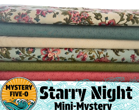 Mystery Five-0 Lavender Lime Quilts and Design's Starry Night (6) Fat Quarter Bundle #4
