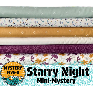 Mystery Five-0 Lavender Lime Quilts and Design's Starry Night (6) Fat Quarter Bundle #5