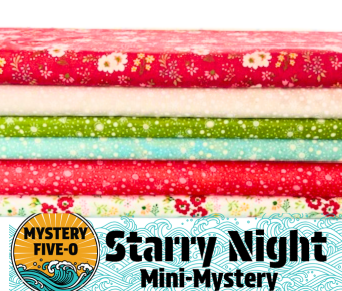 Mystery Five-0 Lavender Lime Quilts and Design's Starry Night (6) Fat Quarter Bundle #6