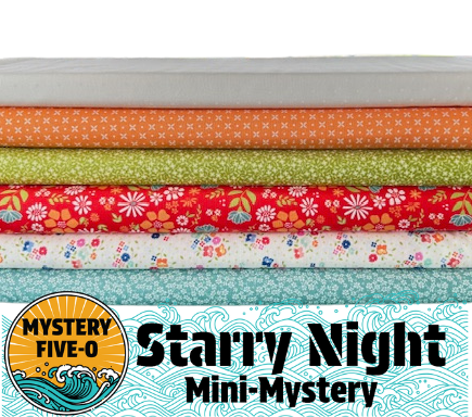 Mystery Five-0 Lavender Lime Quilts and Design's Starry Night (6) Fat Quarter Bundle #7