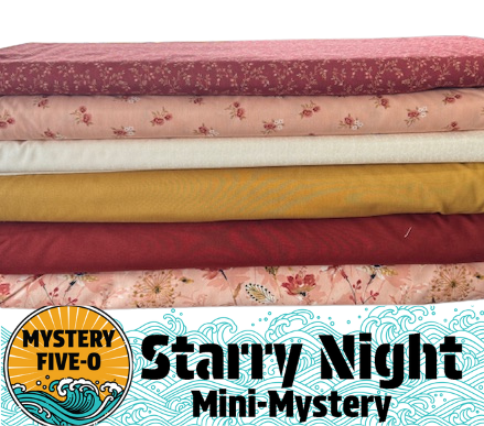 Mystery Five-0 Lavender Lime Quilts and Design's Starry Night (6) Fat Quarter Bundle #8